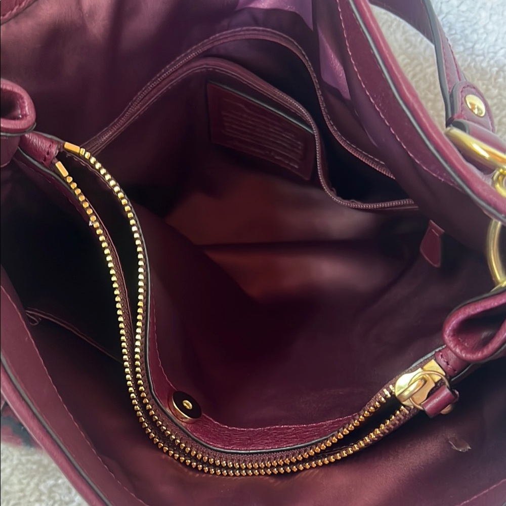Coach Red Shoulder Bag with Luxurious Interior